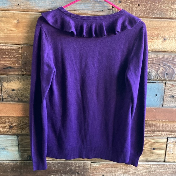 Ralph Lauren Purple Ruffled Women's Sweater - Picture 4 of 4
